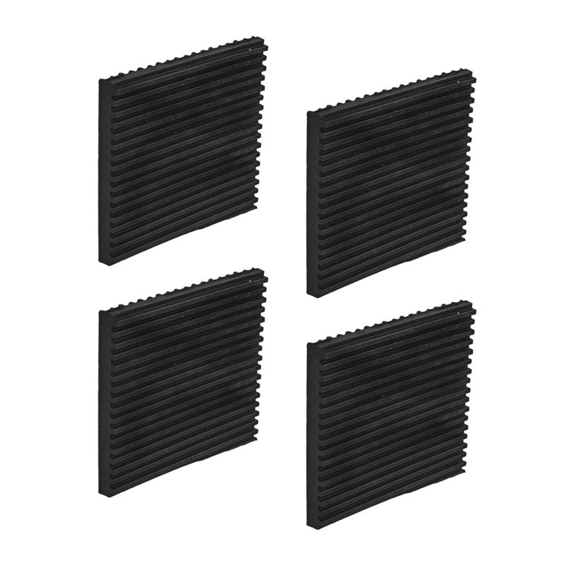 Air Jade Rubber Anti Vibration Pads, 4 x 4 x 3/8 inches Heavy Duty All-Rubber Vibration Isolation Mats for HVAC, Compressors, Treadmills, Air Conditioner Units, Washer, 4 Pack - Image 1
